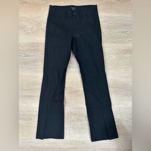 Ayr Black The Sizzle Pants Denim Split Hem Cropped